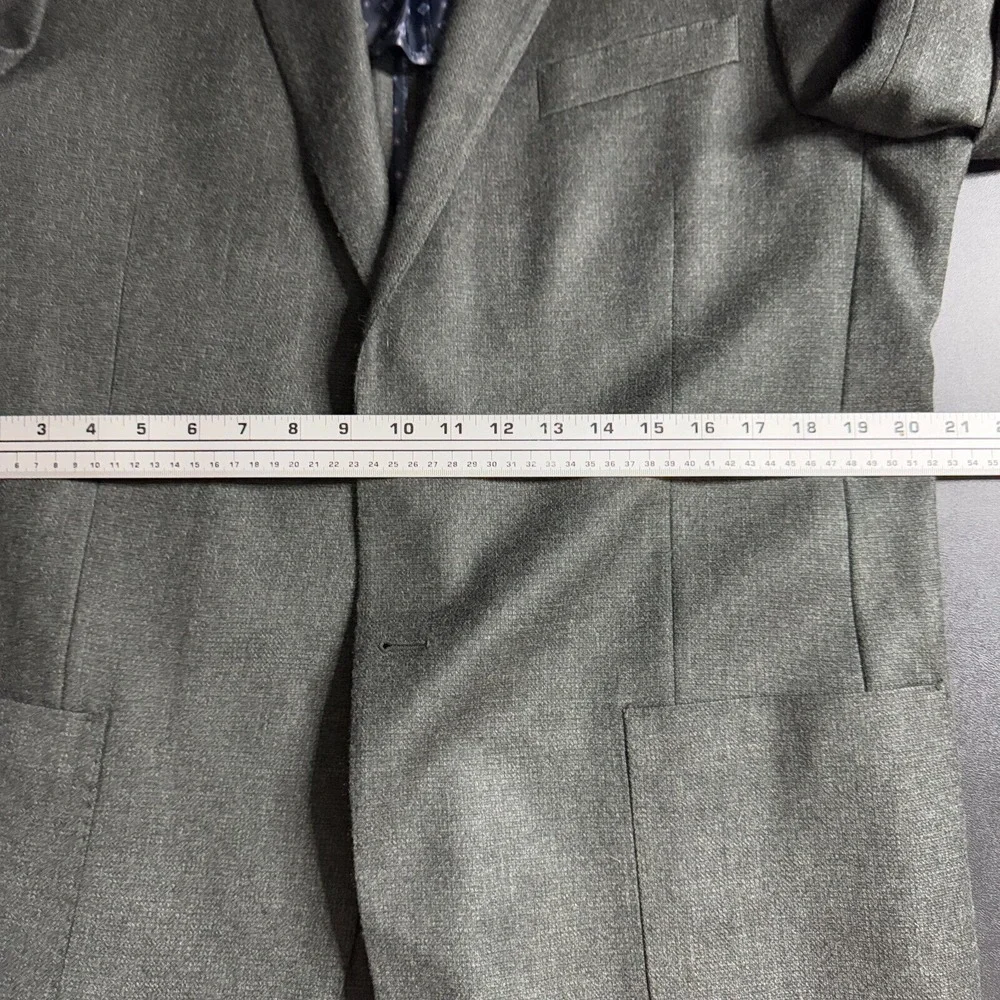 Jos A Bank Blazer Sport‎ Coat 44L Mens Solid Green Wool